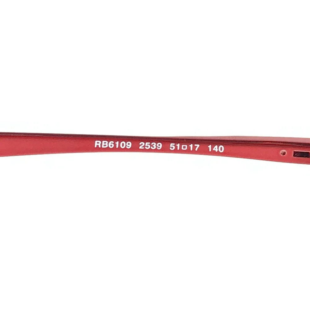 Ray-Ban Petite Eyeglasses Frames RB6109 2539 Red Oval Full Wire Rim 51-17-140